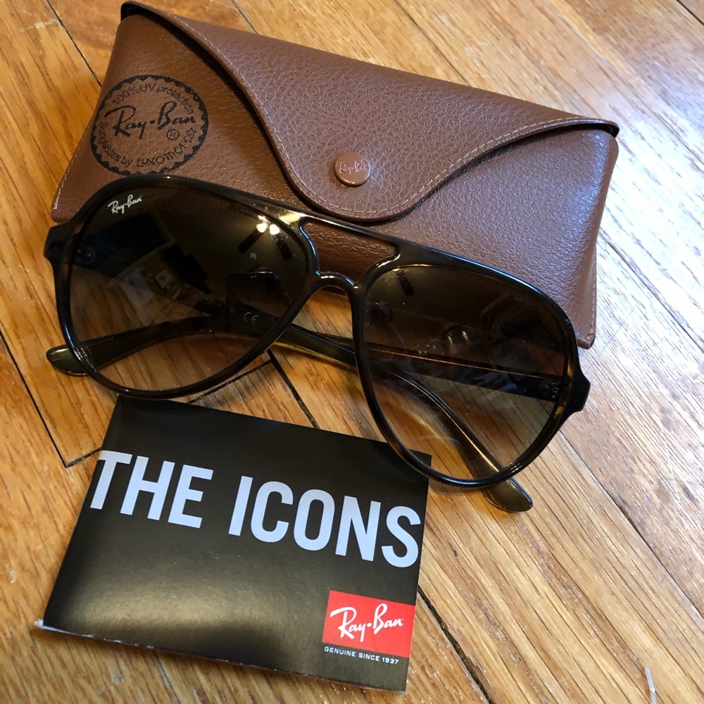 Ray-Ban Unisex Brow Bar Aviator Sunglasses, 59mm - Picture 3 of 3